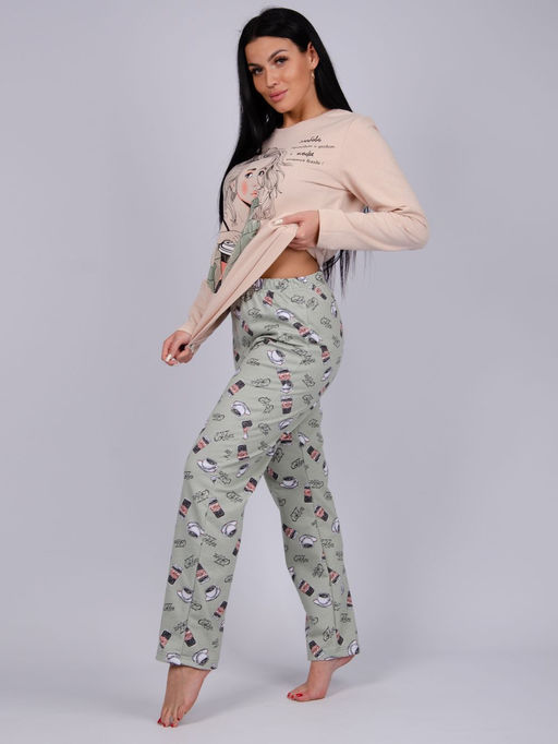 Брюки пижамные "Ассорти" с карманом, футер