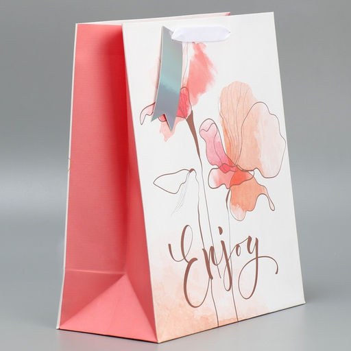 Цена за 2 шт. Пакет подарочный ламинированный, упаковка, тиснение, Нежность, 25?30.5?12.5 см