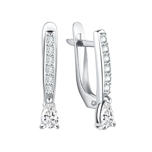 Серьги из серебра куб.циркон., Л-10852