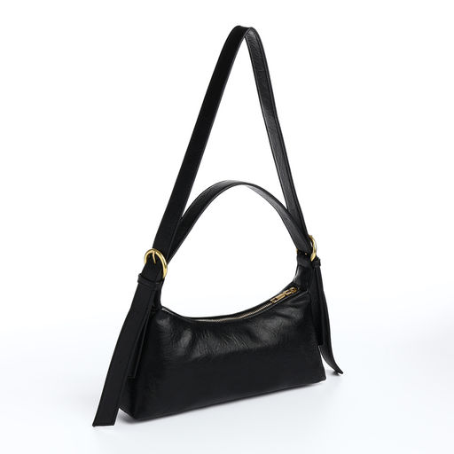 Сумка женская багет на молнии, цвет чёрный - Simaland фото 5