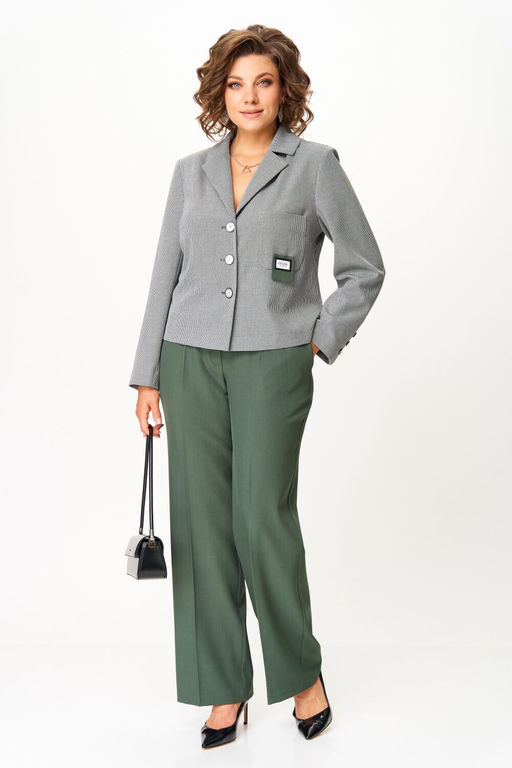 Костюм Aira Style 24240 серо-зеленый