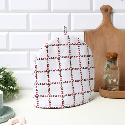 Грелка на чайник Этель Flower Cage, 28?28 см, 100% хлопок, рогожка 186 г/м?