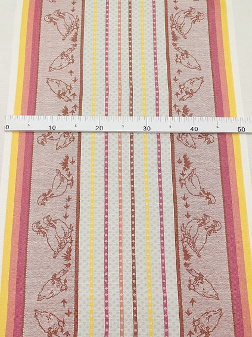 Холст полотенечный жаккард Датский гусь цв.коричневый, ш.0.5м, лен-30%, хл-70%, 210гр/м.кв - Купава фото 2