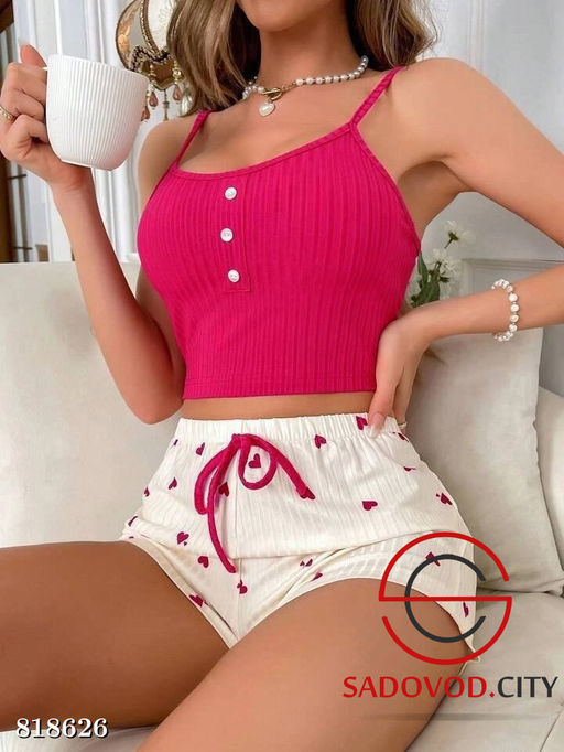 Пижама с шортами женская