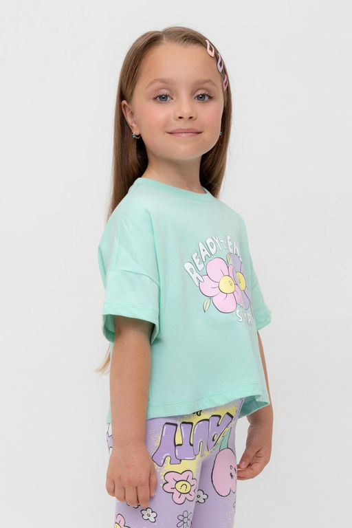 Crockid _ КР 302696/зеленый ручей к541 фуфайка (футболка) для дев