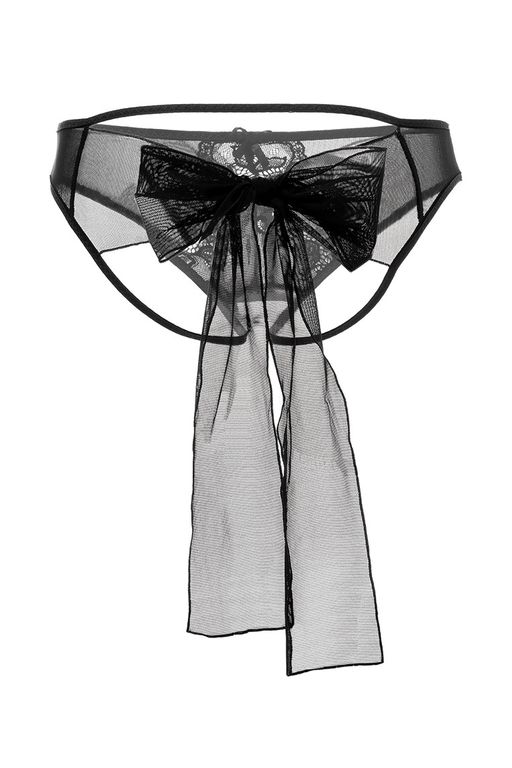Эротические трусики с бантом Erolanta Mia, черный (42-44)