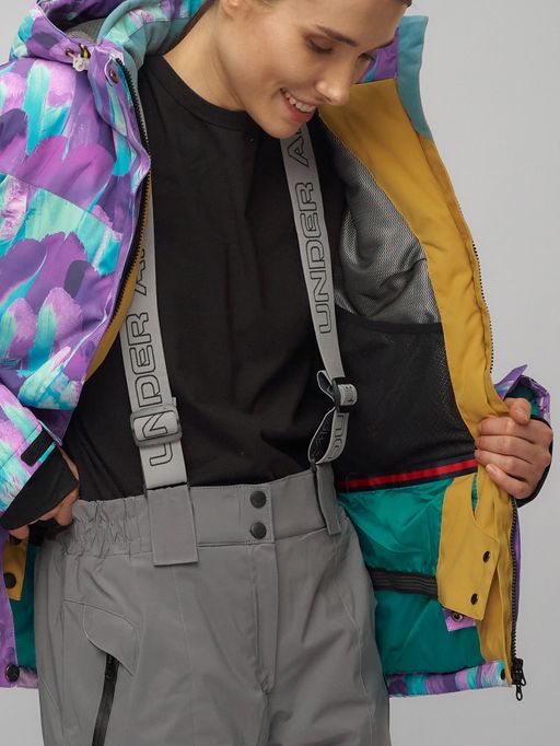 Горнолыжный костюм женский фиолетового цвета 02302-1F - Chunmai фото 16