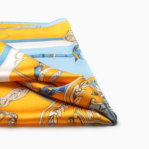 Платок женский MINAKU 70*70 см, горчичный  фото 2