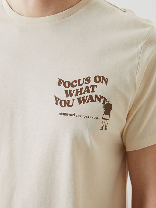 Bisiklet Yaka K?sa Kollu Bask?l? Penye Erkek Ti??rt