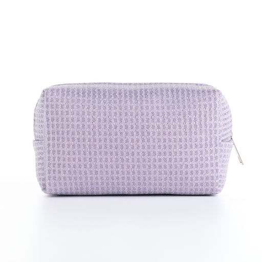 Косметичка на молнии женская, с подкладом, маленькая, сиреневая - Simaland фото 2