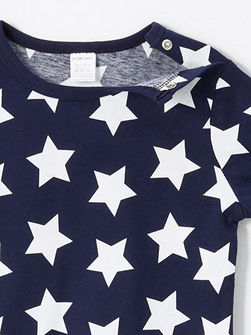 Bisiklet Yaka K?sa Kollu Bask?l? Erkek Bebek Ti??rt - Waikiki фото 3