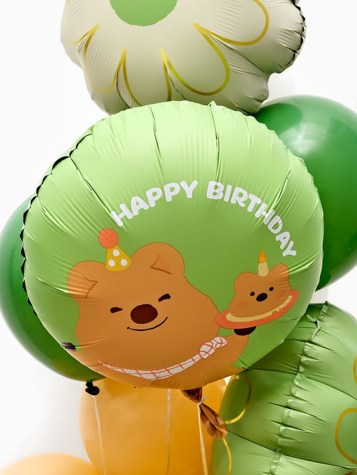 Воздушные шары "Капибара с ромашкой" фольга, латекс, набор 12 штук