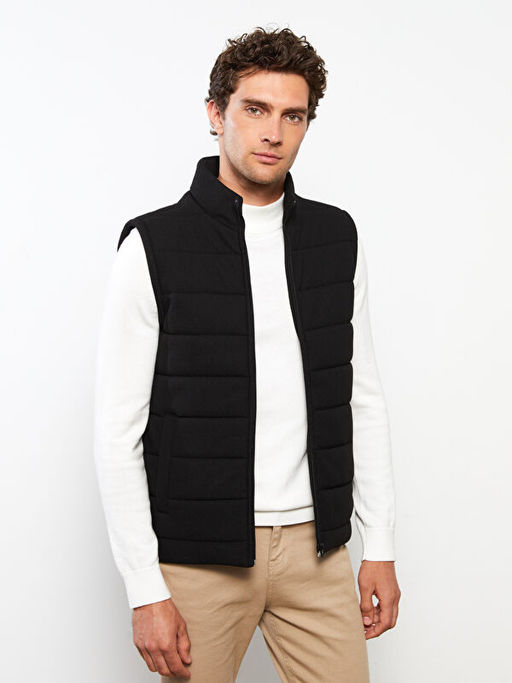 Standart Kal?p Dik Yaka Erkek Yelek