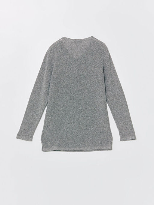 V Yaka Kad?n Triko Kazak - Waikiki фото 2