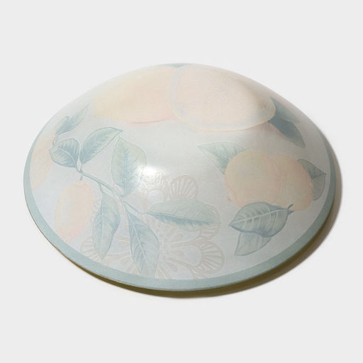 Тарелки Доляна Дольче, 19 предметов: 6 десертных тарелок, 6 обеденных тарелок, 6 мисок, салатник, стекло, зелёные, жёлтые фото 9