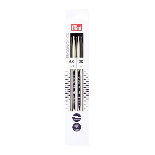 Спицы PRYM 194208 чулочные Ergonomics пластик d 6.0 мм 20 см 5 шт