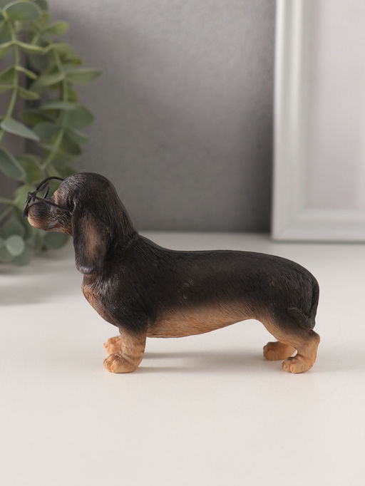 Фигурка полистоун «Такса в очках», 11.5×4×7.5 см