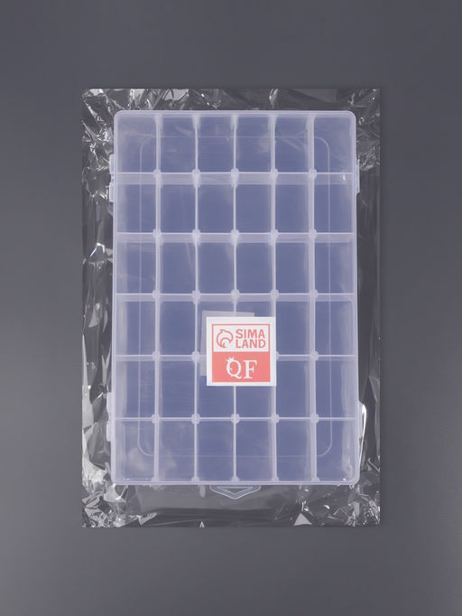 Органайзер для хранения мелочей, 36 ячеек, 27.3×17.5×4.5 см, прозрачный