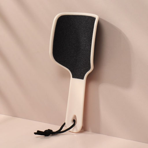 Тёрка для ног, эргономичная, наждачная, двусторонняя, 20,5 см, цвет слоновая кость - Queen fair фото 3