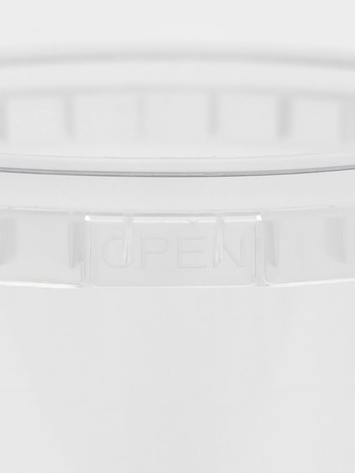 Цена за 100 шт. Ведро с ручкой одноразовое, пластик, 1 л, пищевое, прозрачное