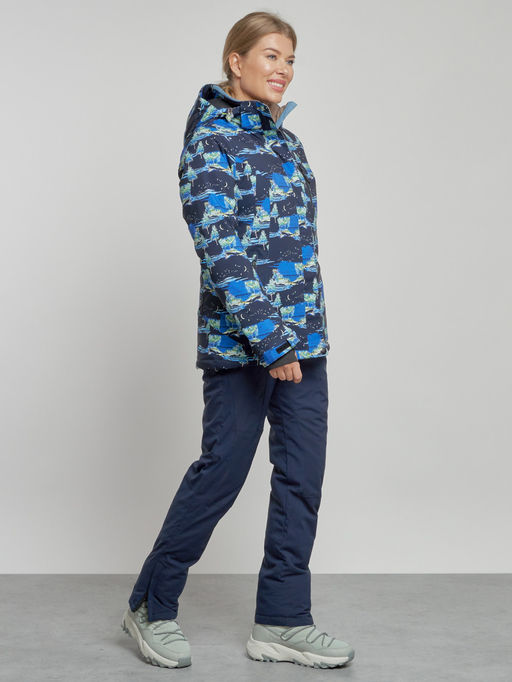 Горнолыжный костюм женский зимний темно-синего цвета 03320TS - Chunmai фото 2