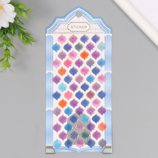 Цена за 2 шт. Наклейки для творчества пластик «Фиолетовая плитка», 9.3×20.4 см