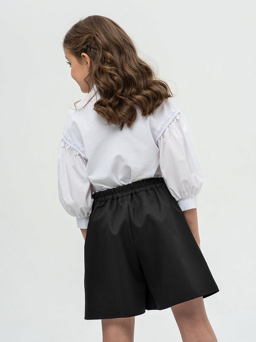 Черные школьные шорты Mooriposh для девочки, модель 0431  фото 11