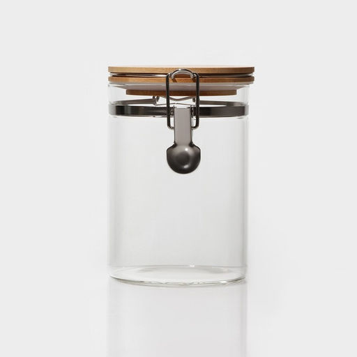 Банка для сыпучих BellaTenero Эко, 950 мл, 1015 см, с бугельным замком, стекло, прозрачная  фото 2