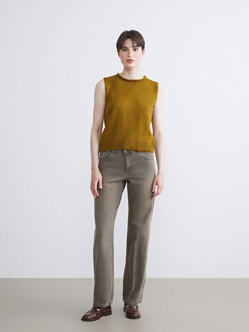 Bisiklet Yaka Kad?n Triko S?veter