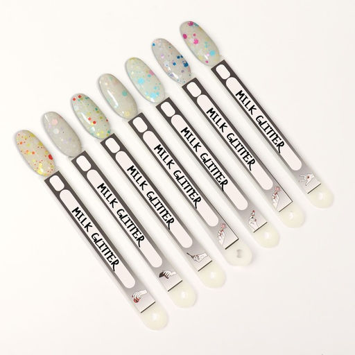 Гель лак для ногтей, MILK GLITTER, 3-х фазный, 8мл, LED/UV, цвет прозрачный (04) - Queen fair фото 11