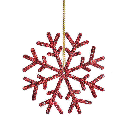 Набор новогодних украшений "Разноцветные снежинки" (3шт х 6см)