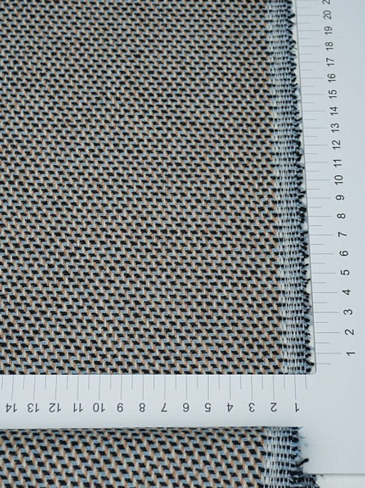 Шерсть пальтово-костюмная Твид цв.Серый/черный/песочный, ш.1.5м, шерсть-50%, п/э-50%, 380гр/м.кв - Купава фото 12