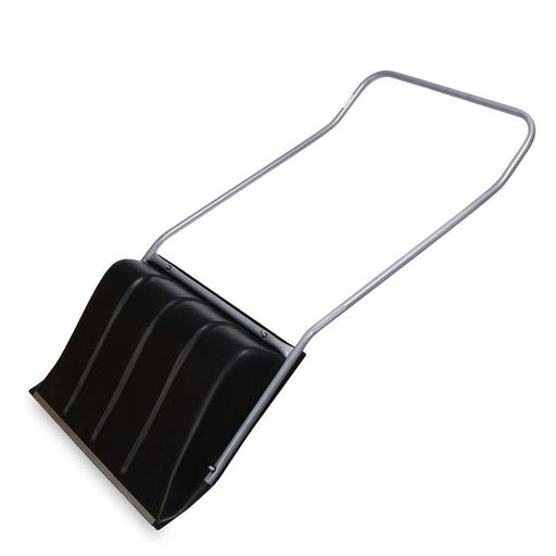 Движок пластиковый для уборки снега, чёрный ковш 600 × 470 мм, металлическая планка, металлическая ручка цвет МИКС