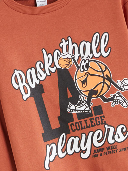 LA Basketbol Bask?l? Erkek ?ocuk Sweatshirt