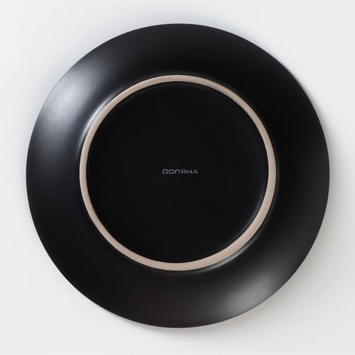 Тарелка десертная Доляна «Глянец», d=20 см, керамика, синяя