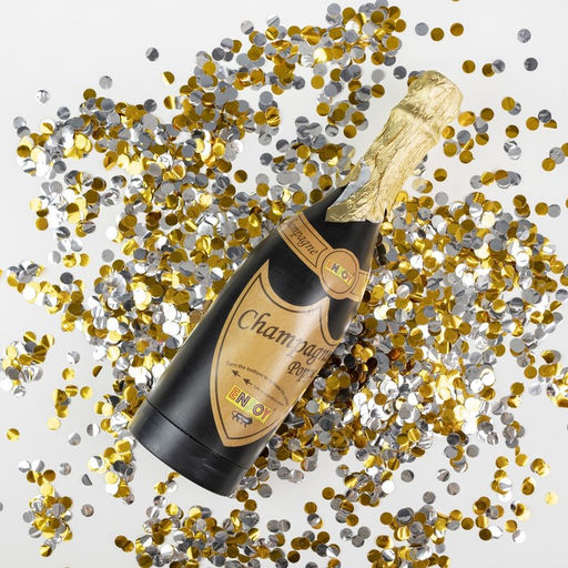 Пневмохлопушка Бутылка Шампанское, Круги фольга, 40 см - Simaland фото 2