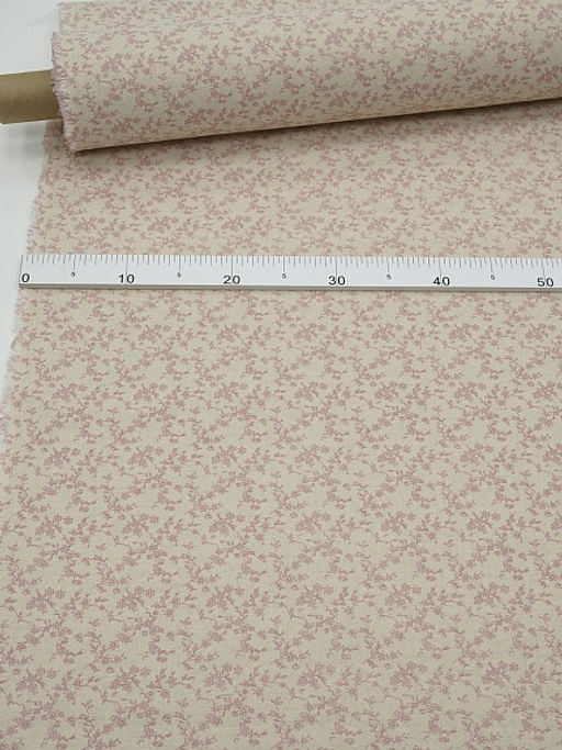 Хлопколен Туаль де Жуи - прованс цветы цв.брусника (на суровом), ш.1.4м, лен-15%, хл-85% - Купава фото 5