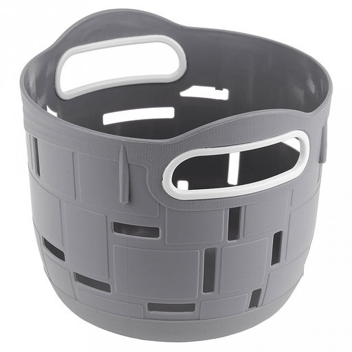 "Домашняя мода" Корзина пластмассовая для хранения "Маэстро" д18см h15см, с ручками, серый (Китай)