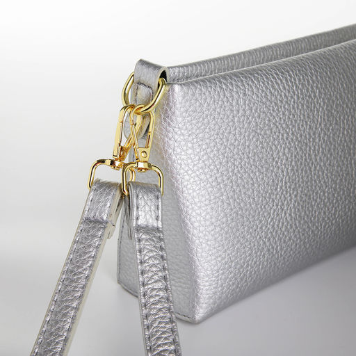 Сумка женская кросс-боди на молнии, цвет серебряный - Simaland фото 3