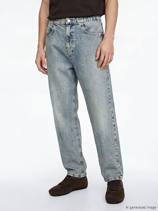 Balloon Fit Erkek Jean Pantolon