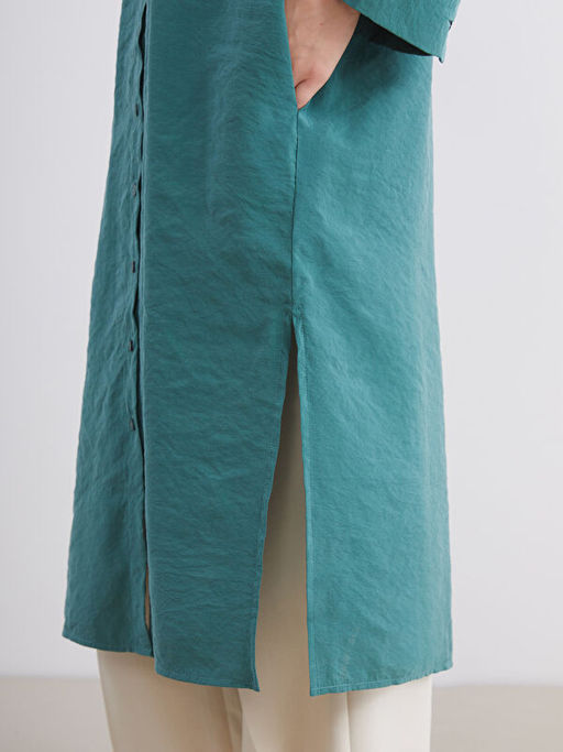 Oversize Modal Kar???ml? Kad?n G?mlek Tunik