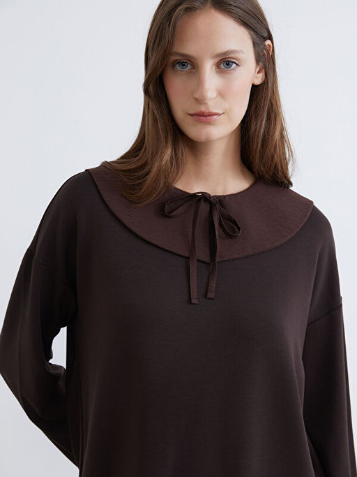 Bebe Yaka Oversize Kad?n Sweatshirt Tunik