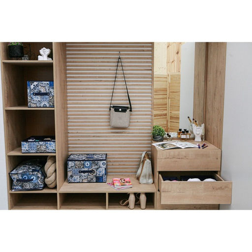 Короб стеллажный для хранения Доляна Мозаика, 252525 см, синий  фото 4