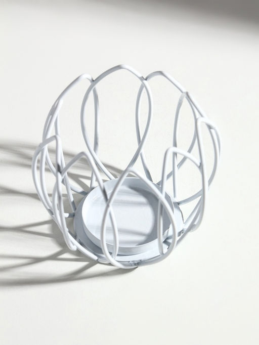 Металлический подсвечник на 1 свечу Цветок Магнолии, белый, d=5 см, 10.5?10.5?9 см