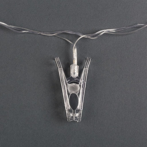 Гирлянда Нить 4.5 м с насадками Прищепки, IP20, прозрачная нить, 20 LED, свечение белое 220 В - Luazon lighting фото 4