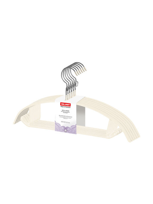 Набор вешалок метал., 6 шт., с закругленными плечиками, перекладиной и крючками Valiant  фото 61