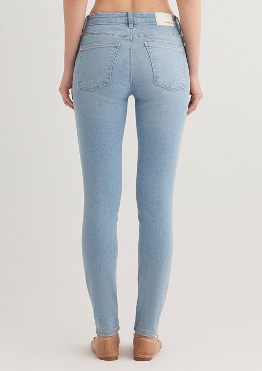 Tess Gold Premium Ac?k Mavi Jean Pantolon фото 4