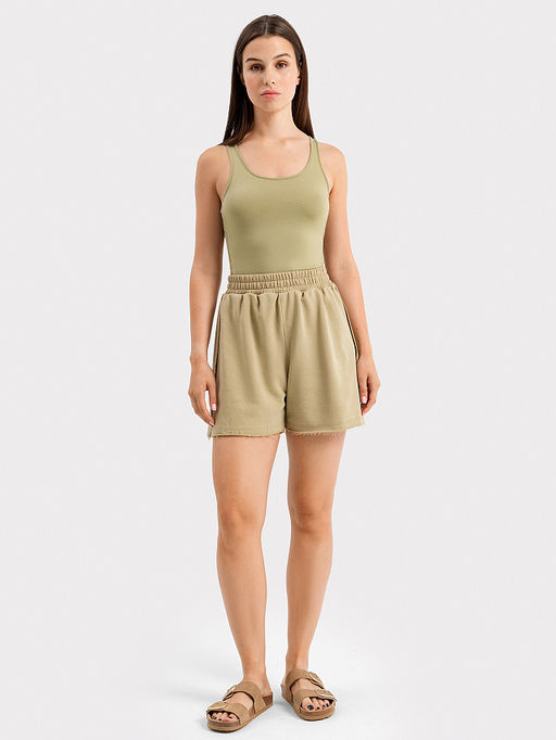 Шорты женские в зеленом цвете хаки 132335 - Mark formelle фото 7