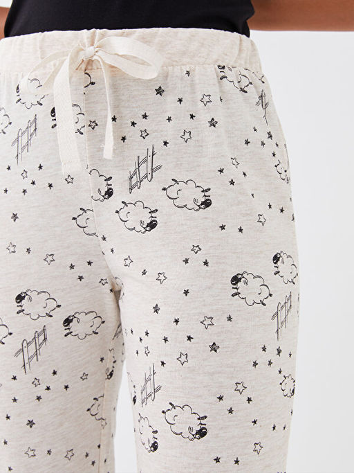 Beli Lastikli Desenli Kad?n Jogger Pijama Alt - Waikiki фото 3