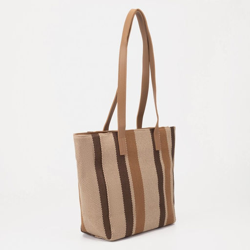 Сумка-шопер на молнии, цвет коричневый - Simaland фото 2